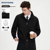 NVG YOUNG Men's Fleece-Lined Windproof Stand-Collar Jacket