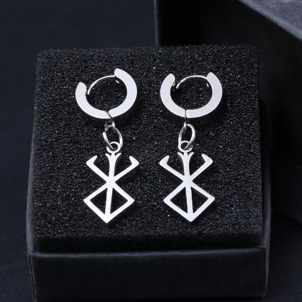 Berserk Earrings For Men Women Titanium Steel Cartoon Character Jewelry Summer Trend