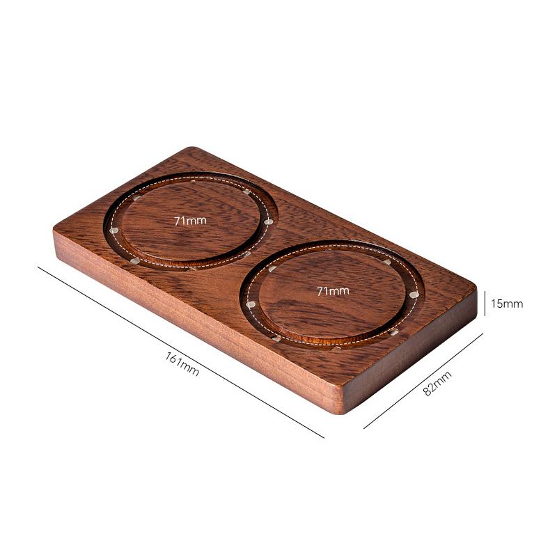 

Magnetic 58mm Coffee Basket Storage Rack Adsorption Redwood Material Magnetic Wall Hanging Base Coffee Basket Storage Rack