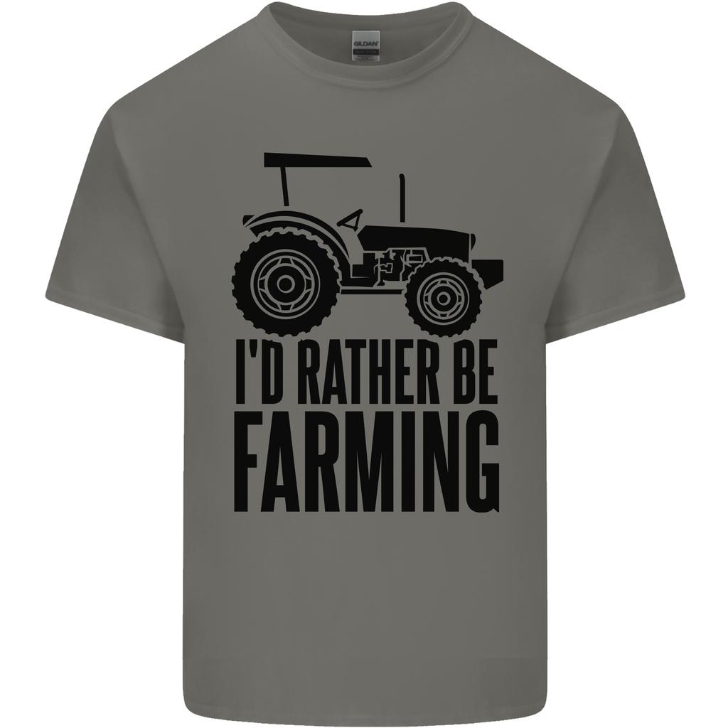 Id Rather Be Farming Farmer Tractor Unisexs Light Cotton TShirt
