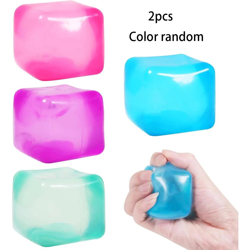 High Density Gel Ice Cube Toy Square Decompression Vent Squishy Stress Ball Squeeze Toys Stress Relief Sensory Toy Squeeze Toys
