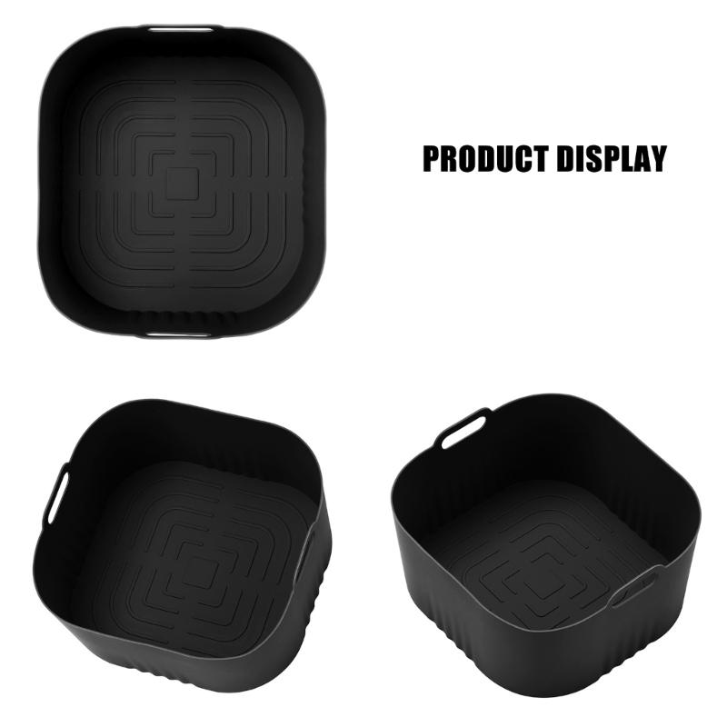 2 kusy silikonových podložek do horkovzdušné fritézy, silikonové vložky, nepřilnavé kuchyňské příslušenství, koš do horkovzdušné fritézy, vhodné pro horkovzdušné smažení