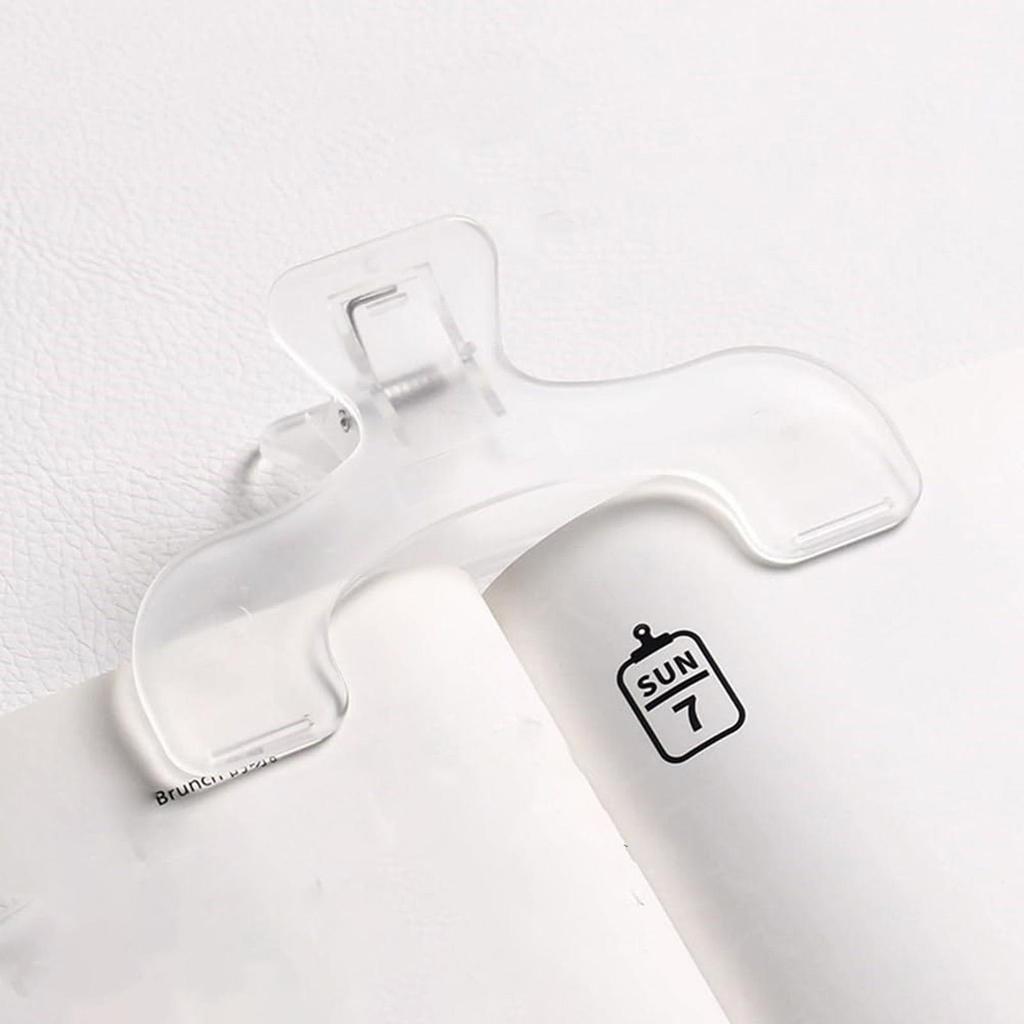 Book Clip Transparent Book Reading Holder Clip MultiFunctional Open Book Holder Simple Reading Aid Fixed Book Holder Note Holder