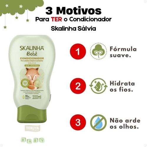 Skalinha Bebe Scalinha Bebe Baby Hair Conditioner, Sage Herb, for Curly Hair, 200ml
