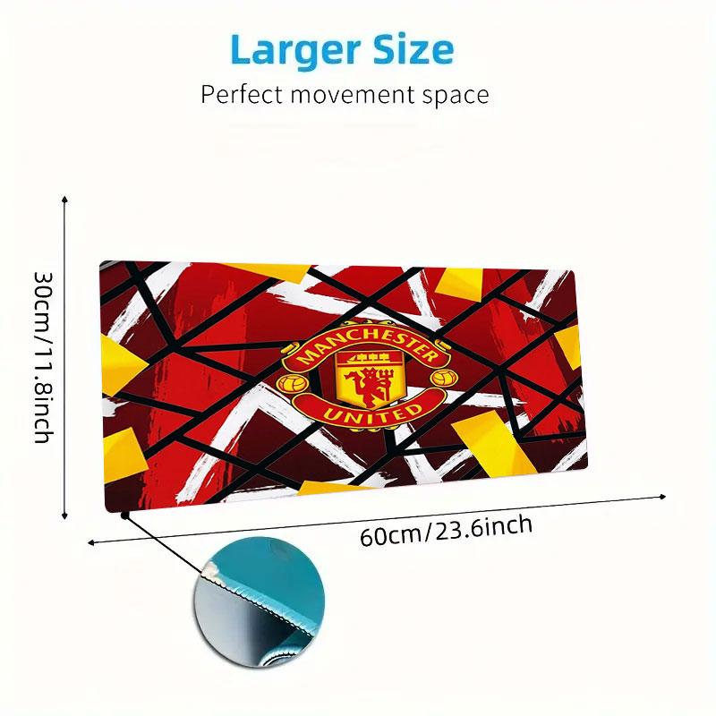 Manchester United F Large Size Mouse Pad Large Gaming Table Cushion Non-slip Laptop Tablet Big Mousepad XXL Mat Mini PC Playmat With Lock Edge