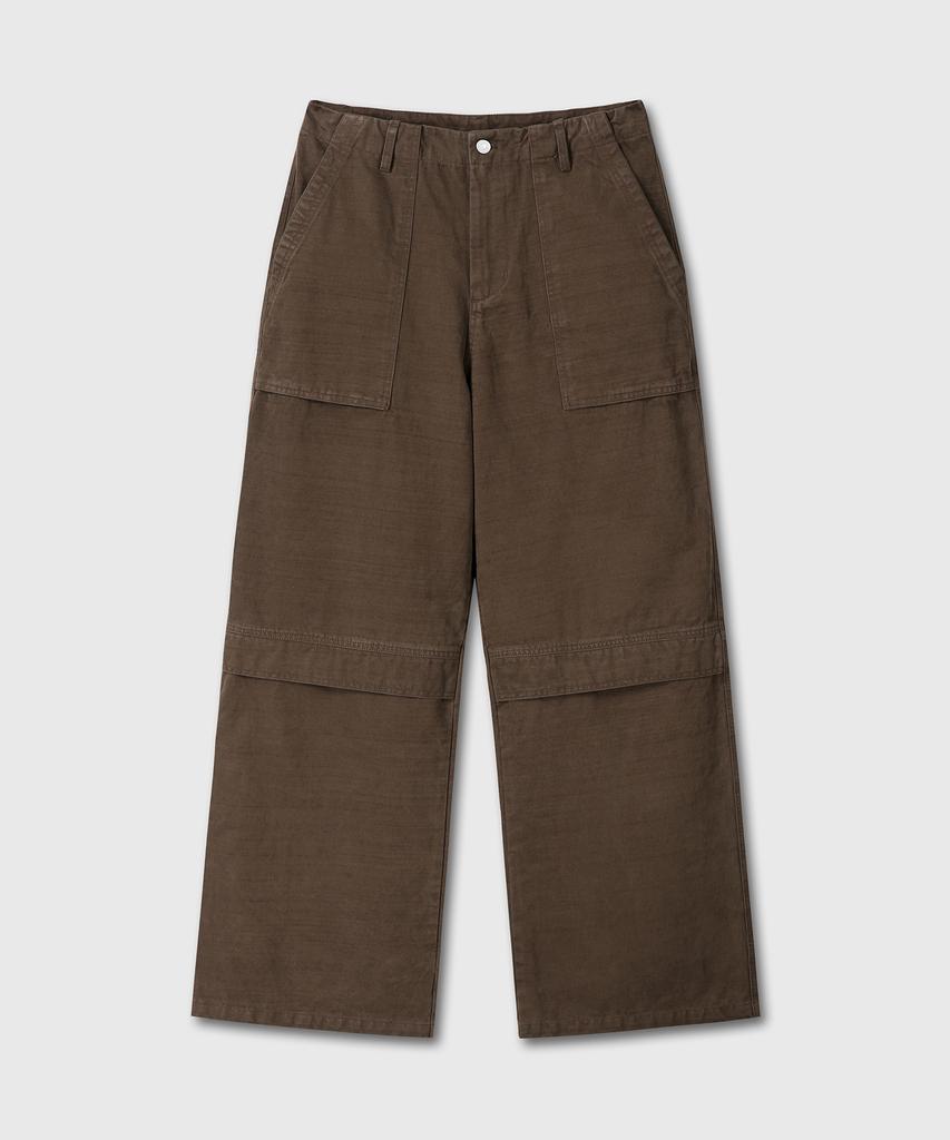 Daibeuin Washed Fatigue Pants (Brown)