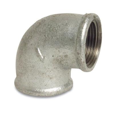 Malleable Cast Iron Elbow Fitting - KLASEBO - 1/2" 90° - Galvanized - 1/2" Female/female Thread - DVGW