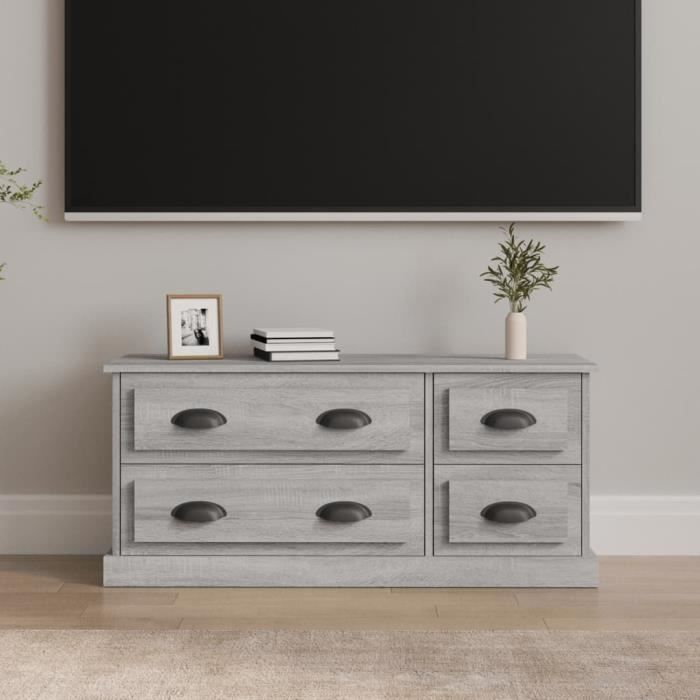 VidaXL TV Cabinet Sonoma Grey 100x35.5x45 Cm Engineered Wood 816454