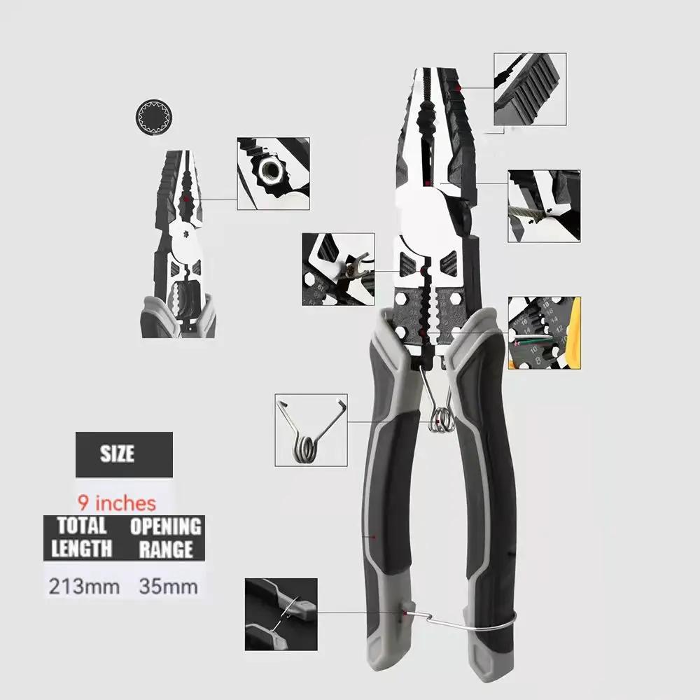 Universal Multifunctional Pliers Set - Diagonal & Needle Nose Wire Cutters for Electrician Hardware Repair Tools