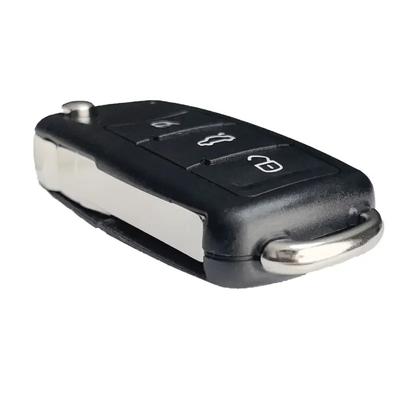 YOCASTY Fernbedienung Auto Schlüssel Schale Hülle Abdeckung Für VW Passat Polo Golf VOLKSWAGEN Skoda 2 3 Tasten Klappschlüssel HU66 5K0837202AD