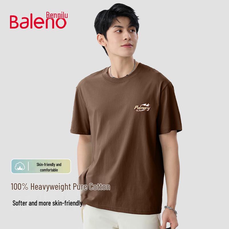 Baleno Herren Sommer 2025 Schweres Baumwoll-T-Shirt