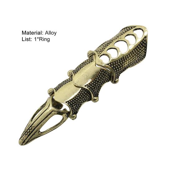 Halloween Ring Vintage Exaggerated Alloy Gothic Punk Horrible Finger Rings for Parties