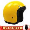 Lightweight Retro Cruiser Motorcycle Helmet Men Women Full Face DOT Approved Safety