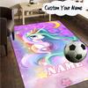 Custom Name Rug Rainbow Unicorn Carpet Game Rug Area Rug Suitable for Kitchens, Homes, Offices, Living Rooms,Home Decor,Birthday Gift