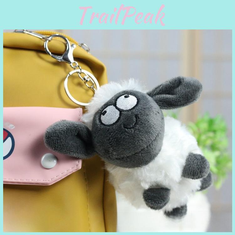 Delightful Miniature Sheep Plush Keychain Cute Lamb Backpack Charm Soft Toy Decoration