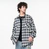 New Japanese Mid-length Shirt for Spring for Men's Fashion Trend Casual Plaid Shirt