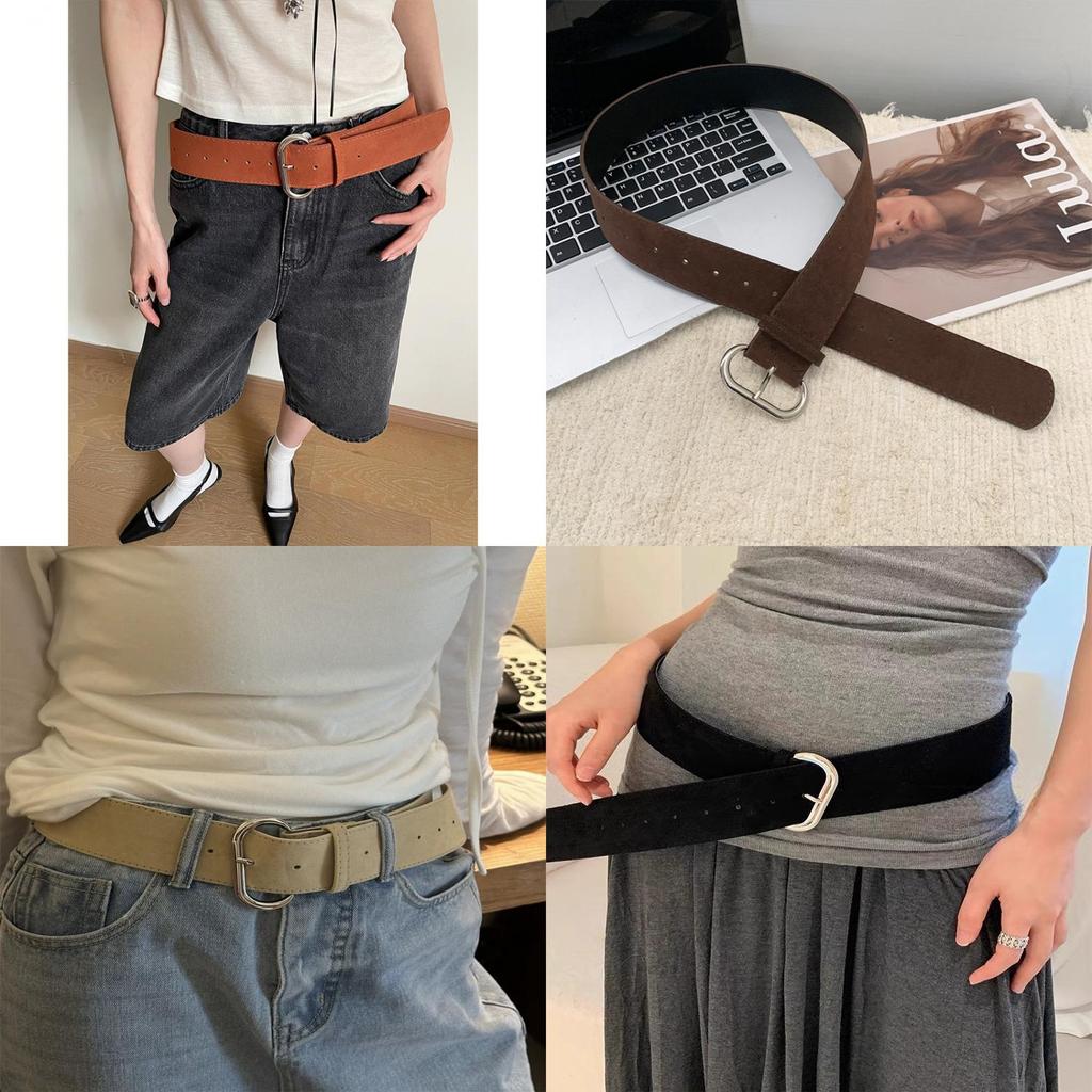 Vintage Pu Leather Wide Belt Fashion Accessory For Casual Wear