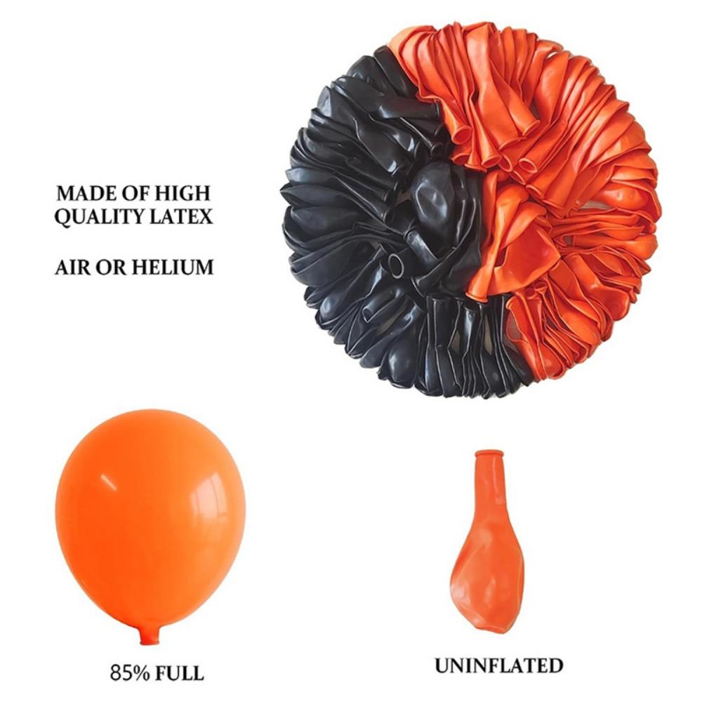 136pcs Basketball Balloon Set, Orange Black Balloon Chain Basketball Set, Boys Birthday Party Sports Themed Balloon Supplies