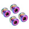 4pcs 6.5mm Bike Single Disc Chainwheel Screw Ti Alloy Accessory One Piece Thread Bmx Chainrings