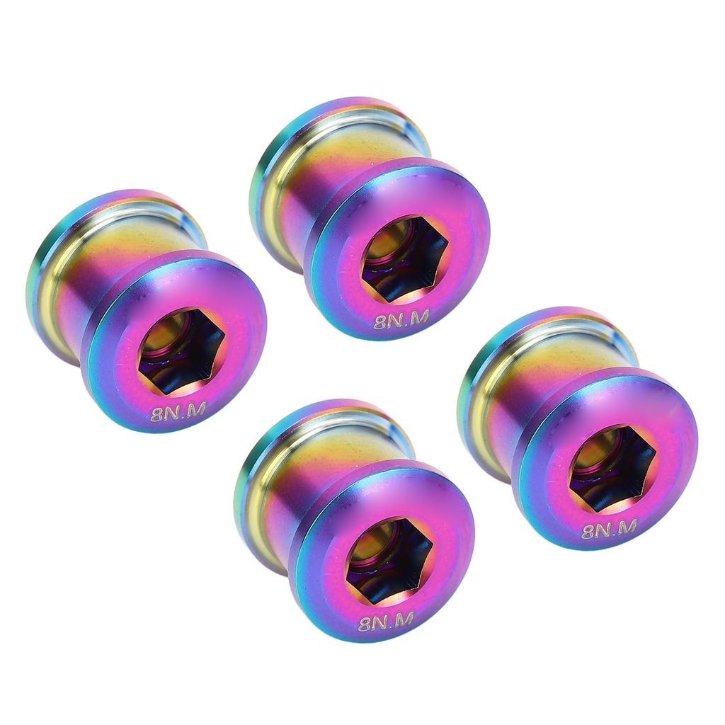 4pcs 6.5mm Bike Single Disc Chainwheel Screw Ti Alloy Accessory One Piece Thread Bmx Chainrings