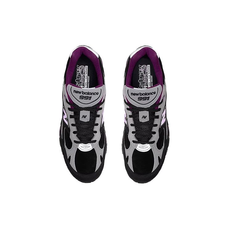Stray Rats x New Balance 991 Made in England Black Purple Men Sneakers Grey M991SRP