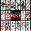 16PC Geometric Floral Stencil Set for DIY Art Crafts, Doodle Sketching Handmade Projects - Reusable Templates for Artists Adults