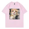 Funny Cat Meme Graphic T Shirts High Quality Fashion Short Sleeve Tshirts Unisex Unisex Summer Casual 100cotton Tshirt Streetwear