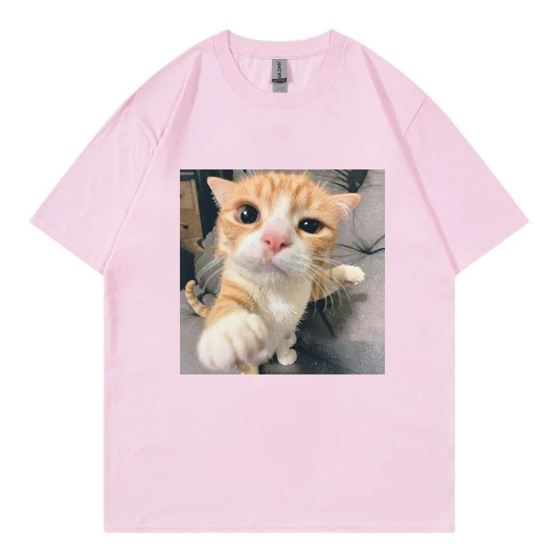 Funny Cat Meme Graphic T Shirts High Quality Fashion Short Sleeve Tshirts Unisex Unisex Summer Casual 100cotton Tshirt Streetwear