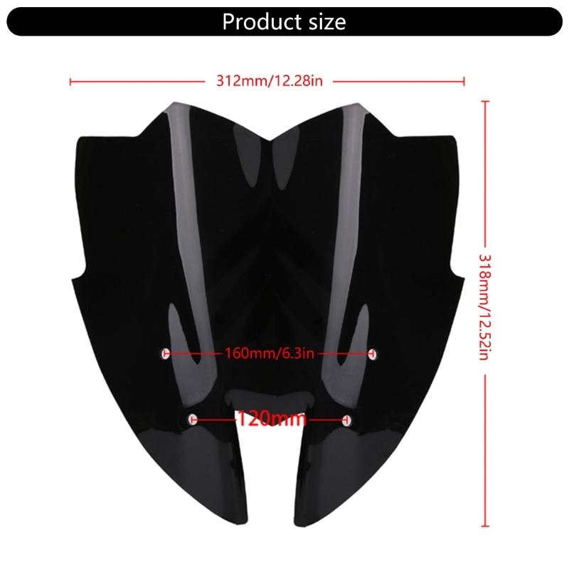 High Performances Wind Deflector Stylish Front Windshield for Z800/ZR800 2012-2016 Enhances Riding Comfort &Aerodynamics