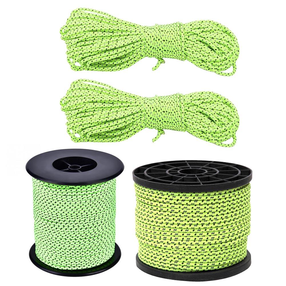 20m/50m Reflective Guyline Outdoor Camping Tent Rope Runners Guy Line Cord 20m