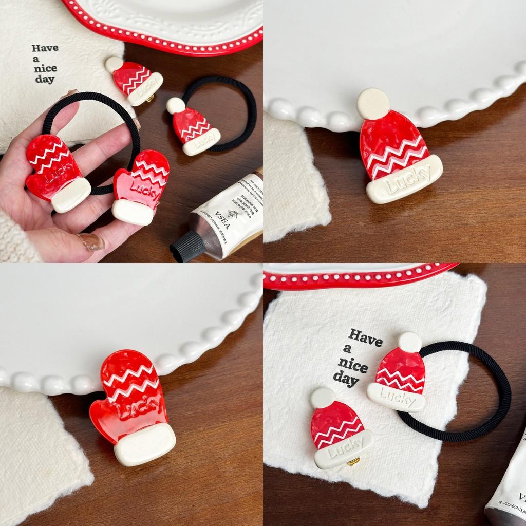 Adorable Handmade Christmas Themed Hair Clips And Ponytail Holders For Stylish Women