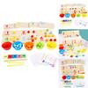 Wooden Multifunctional Arithmetic Clip Bead Learning Board Puzzle Toy Set For Kids