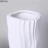 Wavy Stripes Wrinkle Vase Flower Pots Desk Decoration Flower Arrangement Modern Resin Crafts Floral Vases Room Aesthetic Decor