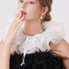 Themed Party Neck Ruff For Jester Costume Breathable Mesh Collar Neckpiece Halloween Transformation Accessory