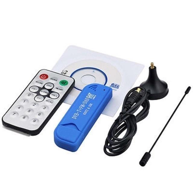 USB DVB-T FM-радиоприемник RTL2832U+R820T2 с возможностью отслеживания самолетов Sky Blue R828D