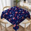 4th of July Patriotic American Flag Star Print Tablecloth for Table Decor Navy Blue Red Stars Table Cloth Independence Day Decor