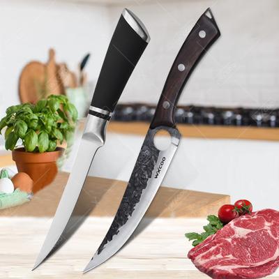 Professional Kitchen Boning Knives Wooden Handle Stainless Steel Fishing Fillet Knife Non-Slip Handle Meat Fish Slicing Knife