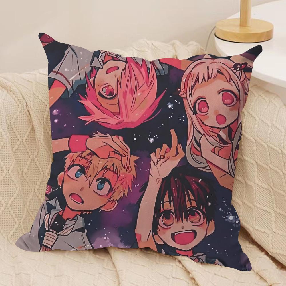 TToilet BBound HHanakokun Cushion Cover Soft Plush Throw Pillow Cover DoubleSided Decorative Case Sofa Bedroom Home Decor