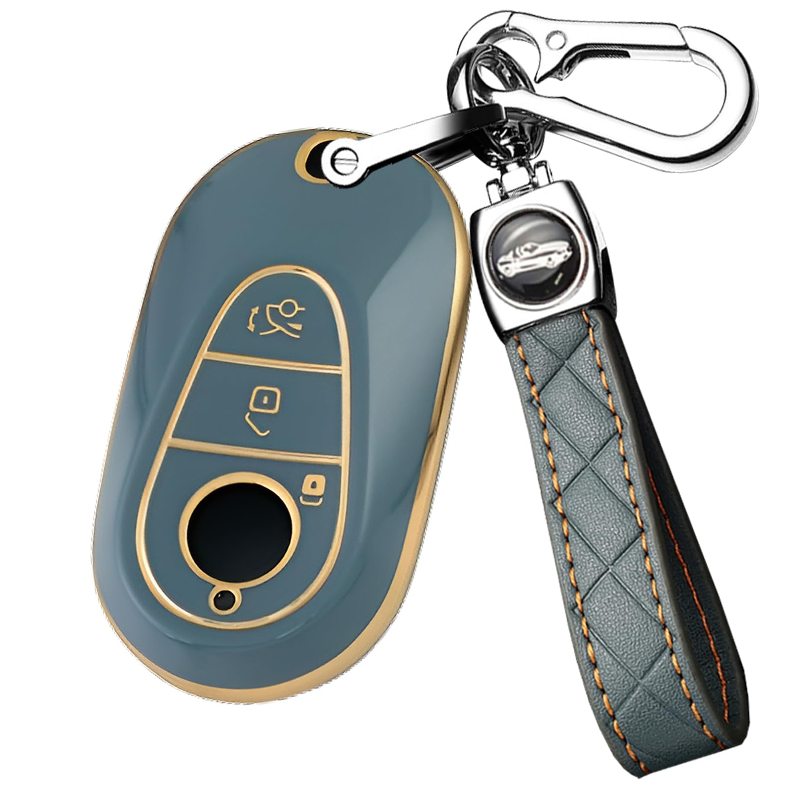 

[ontto] Mercedes Smart Key Case Key Cover TPU Silicone Stylish M серый