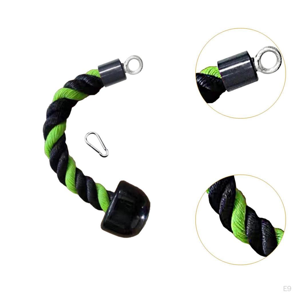 Single Grip Tricep Rope Durability Heavy Duty for Push Down Shoulder Forearm Black