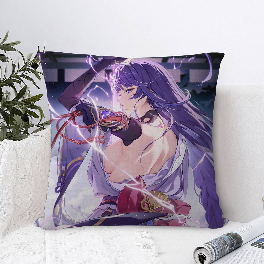 Genshin Impact Beelzebul Pillow Anime Pillow Sofa Bed Head Pillow Cover Cushion Cover 45x45 Cm Fashion