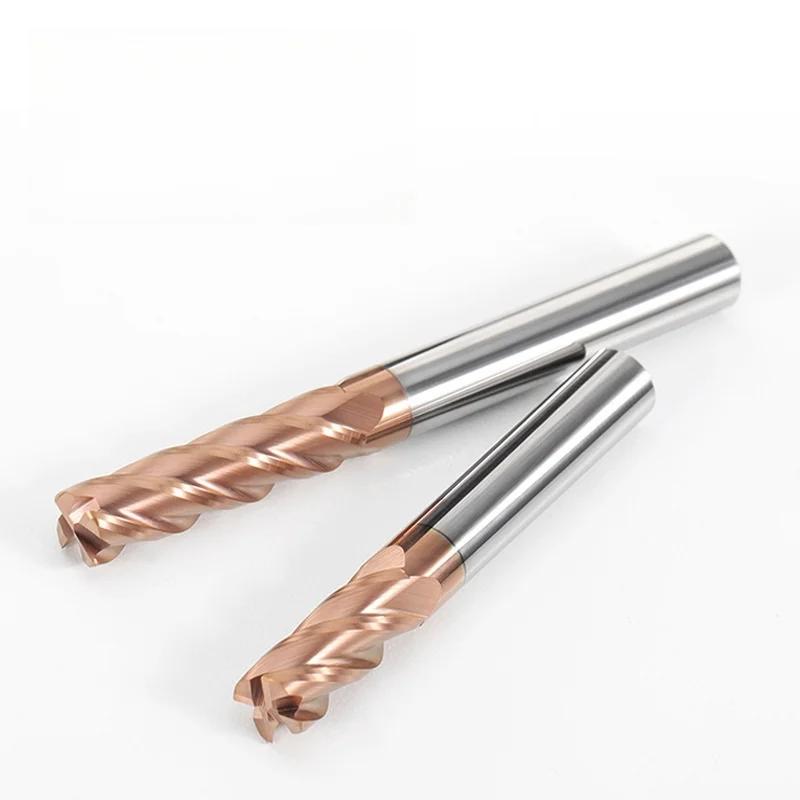 4 Flutes HRC55 Carbide End Mill Milling Cutter Alloy Coating Tungsten Steel Endmill Cutting Tool CNC Cutting Tool Milling Cutter