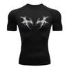 Compression Men Fitness Gym Skeleton Moisture-Wicking Sport Running T-Shirt Rashgard Tops Tee Quick Dry Short Sleeve Towel Loop