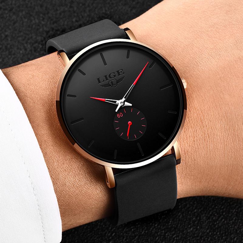 LIGE 2022 Men's and Unisex Simple Waterproof Quartz Watch