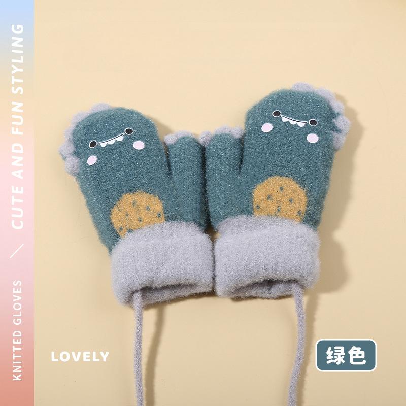 0-3Y Baby Cartoon Label Mittens Winter Warm Kids Girls Gloves Soft Hand Warmer Children Boys Thick Child Fleece Baby Mittens