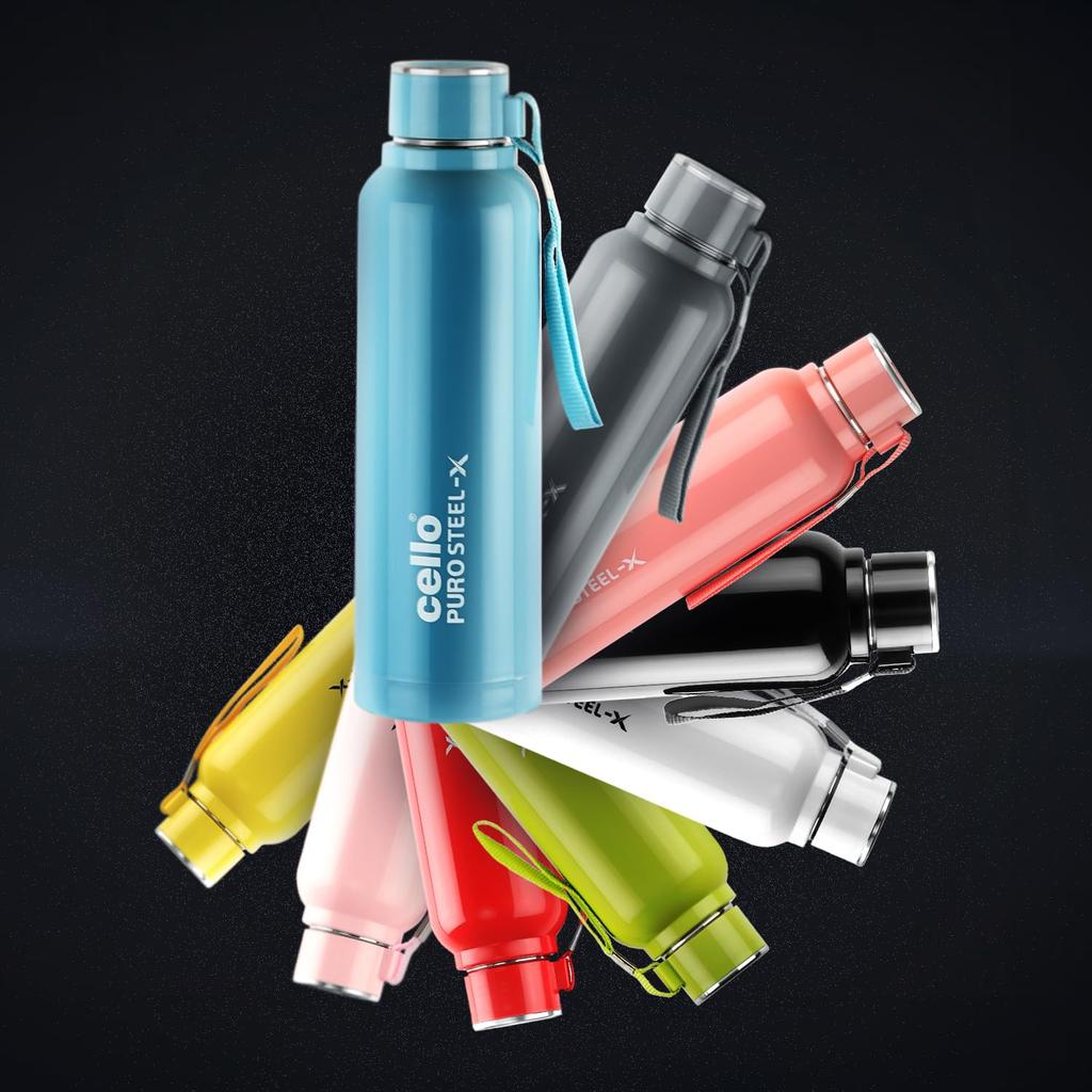 Insulated Water Bottle For Gym Travel And Office Use | BPA-Free Stainless Steel | Leakproof Pink Bottle With Wrist Strap For Outdoor Sports