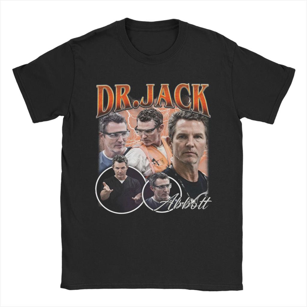 Pitt Koszulki z nadrukiem Unisex Damskie Dr Jack Dr Robby Bawełniany T-shirt Ubrania
