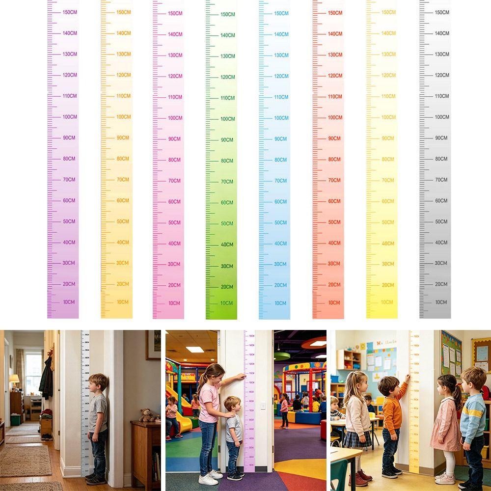 2M Height Height Measurement Sticker Waterproof Removable Height Chart Self-adhesive Wall Sticker Height Measuring Tape