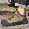 Fashion Men's Hiking Shoes Outdoor Anti Slip Luxury Man Leisure Climbing Shoes Genuine Leather Thick Bottom Fashion Jogging Mens Shoes