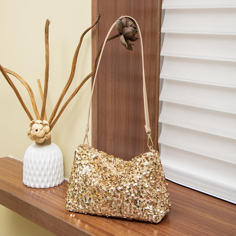 Shimmer Sequin Underarm Bag Sparkly Shoulder Bag for Evening Parties Weddings Occasions